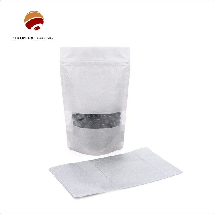 Τροφική συσκευασία Kraft Paper Zip Lock Bag Custom Size Moisture Proof Matt ή γυαλιστερό φινίρισμα