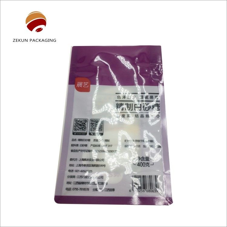 CMYK Gravure Printing Standing Pouch Flat Bottom Moisture Proof Zipper Τύπος